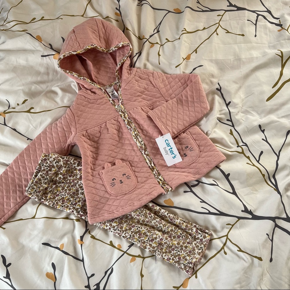 Carters Zip Up Jacket 24M Pink (NWT)
